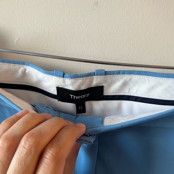 Theory Blue Virgin Wool Dress Pants Size 12 - Picture 5 of 13